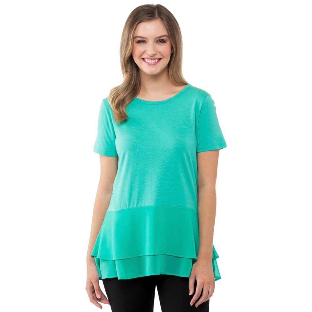 Michael Kors Turqoise Tiered Top